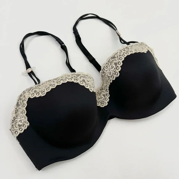 b.tempt’d | balconette vintage-inspired underwire demi lace push up bra | sz 34c - Picture 3 of 8